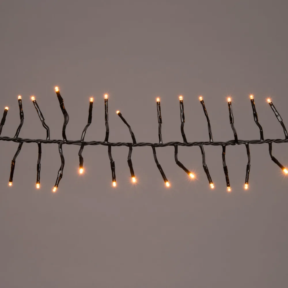 Discount Cluster-Lichterkette 2,5 m mit 192 LED Lämpchen klassisch warm Weihnachtsbaumbeleuchtung