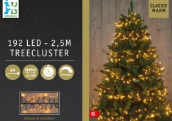Discount Cluster-Lichterkette 2,5 m mit 192 LED Lämpchen klassisch warm Weihnachtsbaumbeleuchtung