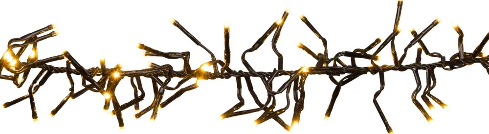 Discount Cluster-Lichterkette 1,2 m mit 192 LED Lämpchen klassisch warm Weihnachtsbaumbeleuchtung