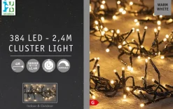 Best Cluster-Lichterkette 2,4 m 384 LED Lämpchen warmweiß Weihnachtsbaumbeleuchtung
