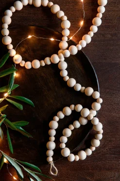 Deko Perlenkette Holz 1,52 m Weihnachtsgirlanden & Lametta