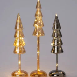 Best Dekobaum Kiran orange mit Beleuchtung D 9,3 H 32 cm Weihnachtsfiguren & -Objekte