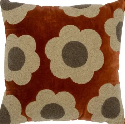 Outlet Dekokissen Flowy orange / beige 45 x 45 cm Kissen|Dekokissen
