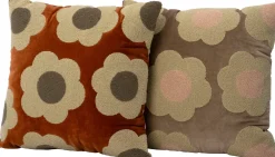 Outlet Dekokissen Flowy orange / beige 45 x 45 cm Kissen|Dekokissen