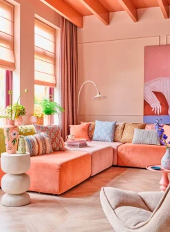 Dekokissen Hanoi orange/grün 45 x 45 cm Kissen|Dekokissen