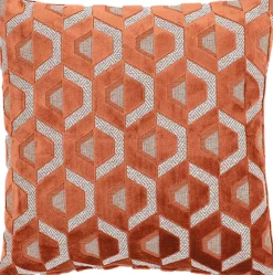 Hot Dekokissen Jacquard kupfer 45 x 45 cm Kissen|Dekokissen