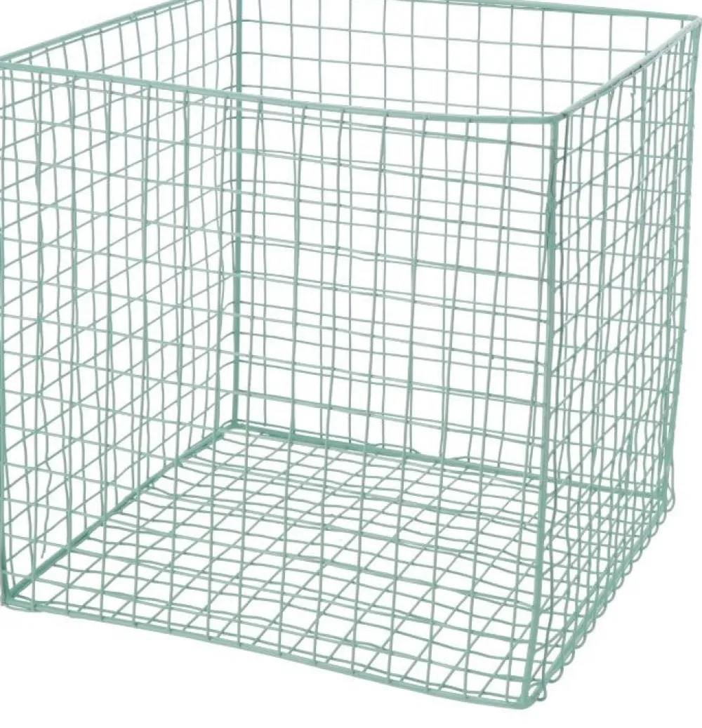 Outlet Drahtkorb Cindy grün 24 x 24 x 25 cm Aufbewahrung