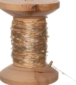 Clearance Drahtlichterkette silber auf Rolle mit 100 Lämpchen warmweiß D 7 H 9,5 cm Mini- & Drahtlichterketten