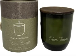 Best Duftkerze im Glas Indi Olive Flower grün D 7,8 H 9,3 cm Kerzen Im Glas|Duftkerzen