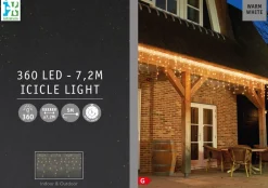 Best Eisregen-Lichterkette 7,2 m mit 360 LEDs warmweiß Eisregen Lichterketten