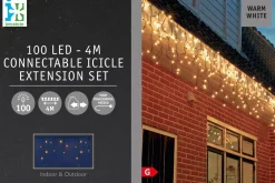 Sale Eisregen-Lichterkette 'Connect de luxe' 4 m mit 100 LEDs warmweiß Eisregen Lichterketten