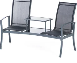 Sale Gartenbank Dalian mit Tisch anthrazit Gartenbänke