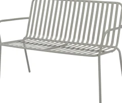 Outlet Gartenbank Melle taupe 62 x 114,5 x 81 cm Gartenbänke