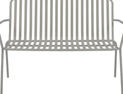 Outlet Gartenbank Melle taupe 62 x 114,5 x 81 cm Gartenbänke