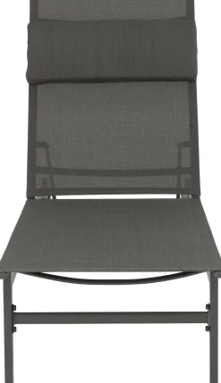 Gartenliege Reza anthrazit 190 x 54,5 x 33 cm Gartenliegen