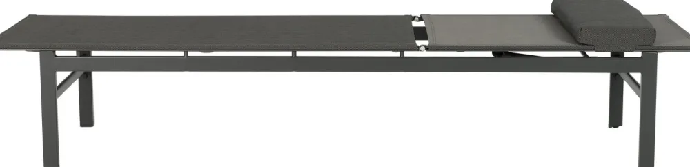 Gartenliege Reza anthrazit 190 x 54,5 x 33 cm Gartenliegen