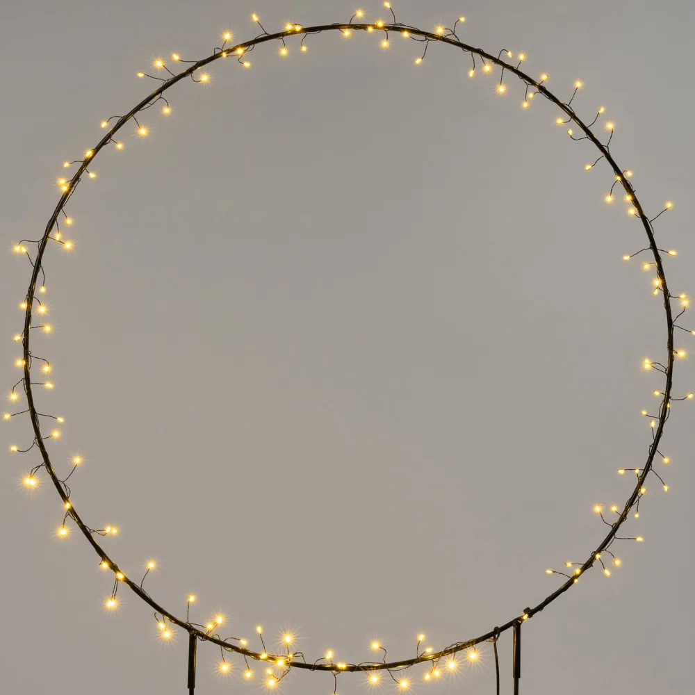 Hot Gartenstecker Noud Ring mit Beleuchtung D 50 H 80 cm Weihnachtsfiguren (Außen)