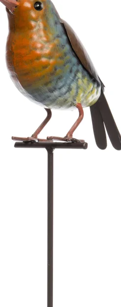 Discount Gartenstecker Rotkehlchen 16 x 9 x 60 cm Gartenstecker