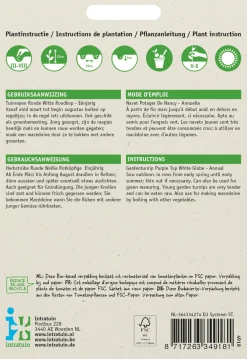 Sale Herbstrübe (Brassica rapa 'Runde Weiße Rotköpfige') Samen Gemüsesamen|Saatgut