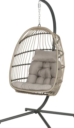 Sale Hängesessel mit Gestell klappbar Pax grau Gartenstühle|Hängesessel