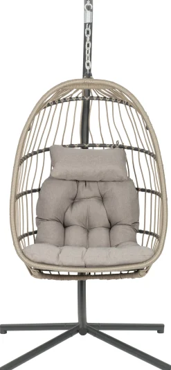 Sale Hängesessel mit Gestell klappbar Pax grau Gartenstühle|Hängesessel