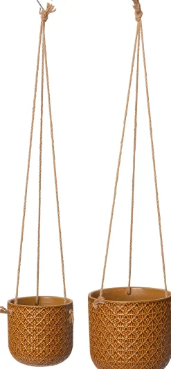 Online Hängetopf Keaton hellbraun D 18,5 H 18 cm Blumenampeln & Hängetöpfe|Blumentöpfe & Pflanzgefäße