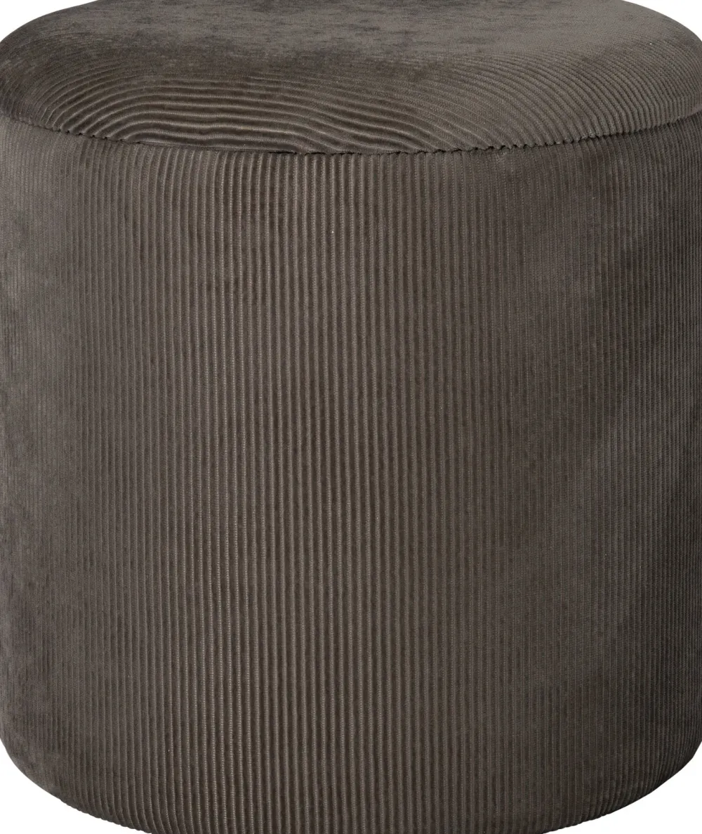 Hocker mit Stauraum Ribbel grau D 40 H 40 cm Poufs