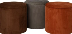 Hocker mit Stauraum Ribbel grau D 40 H 40 cm Poufs