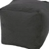 Clearance Hocker Rib schwarz 45 x 45 x 45 cm Poufs