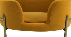 Hundekorb Olivia gelb 64 x 41 x 24 cm Hundebetten & Hundekörbe