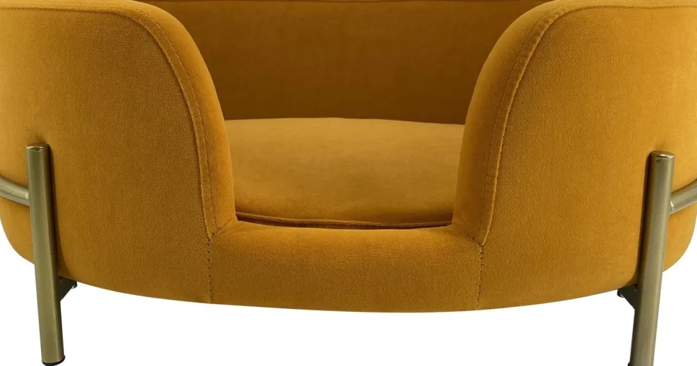 Hundekorb Olivia gelb 64 x 41 x 24 cm Hundebetten & Hundekörbe