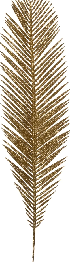 Clearance kerststeker Palmblatt 51 cm gold Weihnachtszweige & -Blumen