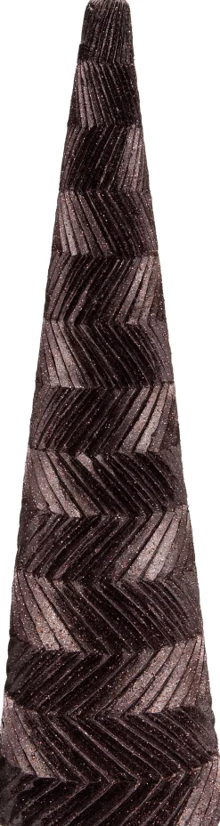 Online Kerze Kegel mit Linien rot D 5 H 20 cm Stumpenkerzen