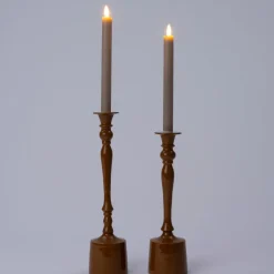 New Kerzenhalter Heros braun D 9 H 36 cm Kerzenständer