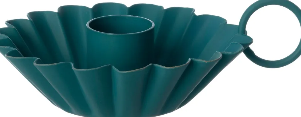 Online Kerzenständer Dejan blau 11 x 9 x 3 cm Kerzenständer