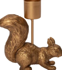 Online Kerzenständer Eichhörnchen 10 x 3,5 x 10,5 cm gold Kerzenständer