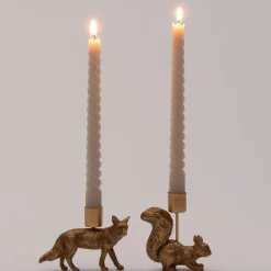 Online Kerzenständer Eichhörnchen 10 x 3,5 x 10,5 cm gold Kerzenständer