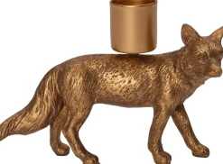 Discount Kerzenständer Fuchs 11 x 3 x 8,5 cm gold Kerzenständer