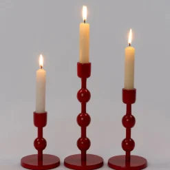 Online Kerzenständer Katy rot D 9 H 12 cm Kerzenständer