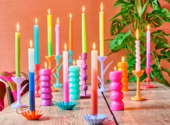 Online Kerzenständer Katy rot D 9 H 18 cm Kerzenständer