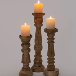 Online Kerzenständer Kalmar braun D 12 H 34 cm Kerzenständer