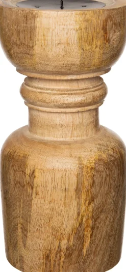 Hot Kerzenständer Pien Holz D 13 cm H 25 cm Kerzenständer