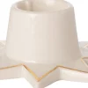 Online Kerzenständer Stern creme 7,2 x 7,2 x 3 cm Kerzenständer