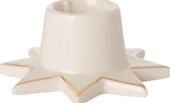 Online Kerzenständer Stern creme 7,2 x 7,2 x 3 cm Kerzenständer