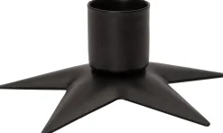 Sale Kerzenständer Stern D 9,5 H 3,5 cm zwart Kerzenständer