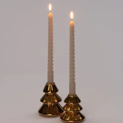 Online Kerzenständer Tannenbaum Pia gold D 8,2 H 8,3 cm Kerzenständer