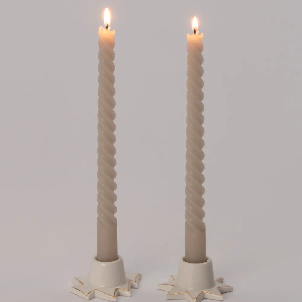 Outlet Kerzenständer Weihnachtsbaum creme 7,9 x 6,8 x 3 cm Kerzenständer