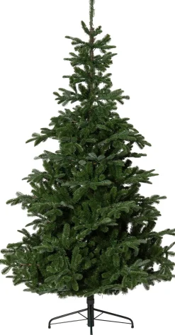 Hot Künstlicher Weihnachtsbaum Nordman grün D 130 H 210 cm mit 800 LEDs warmweiß Künstliche Weihnachtsbäume