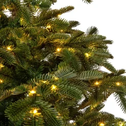 Hot Künstlicher Weihnachtsbaum Nordman grün D 130 H 210 cm mit 800 LEDs warmweiß Künstliche Weihnachtsbäume