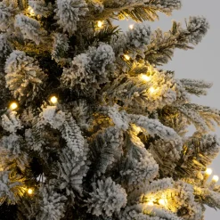 Clearance künstlicher Weihnachtsbaum Tronk verschneit auf Stamm mit 250 Lampen warmweiß D 79 H 210 cm Künstliche Weihnachtsbäume